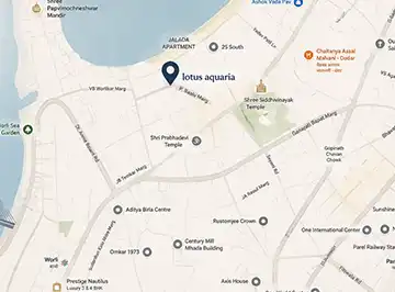 Lotus Aquaria Prabhadevi Location Map